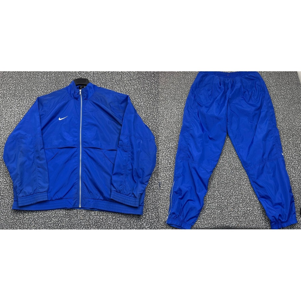 Vintage Nike Track Suit Men XXL Activewear Full Zip Jacket Pants Mesh Lined 2XL